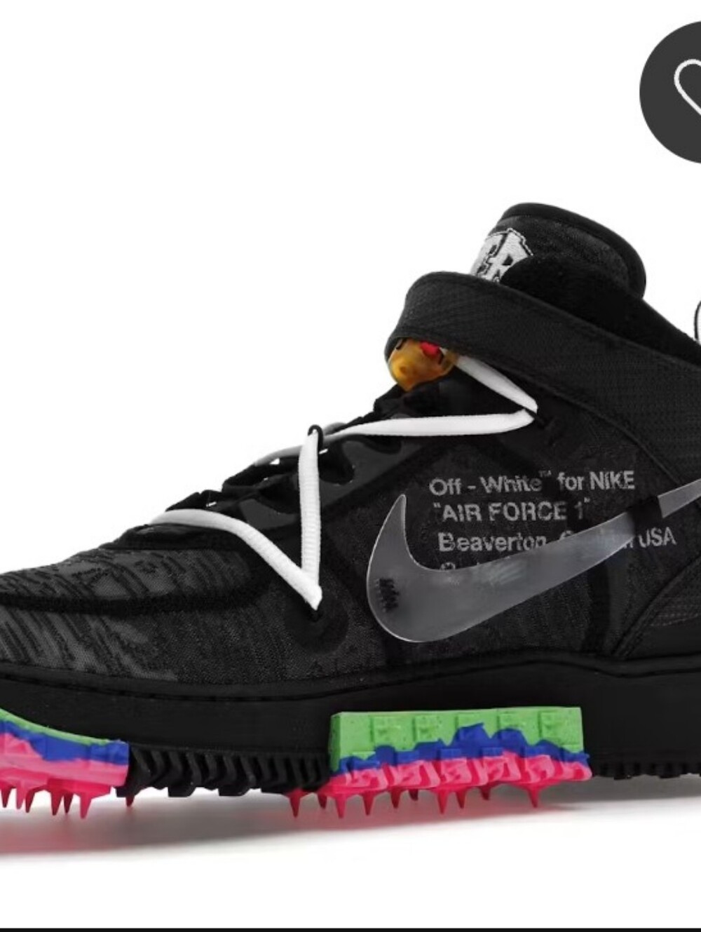 Nike Air Force 1 Mid SP X Off-White Black New In Box Men's Size 10